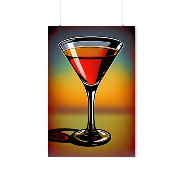 Vintage Martini Elegance - Unframed Poster
